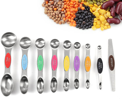 Stackable Measuring Cups and Spoons Set with Lids