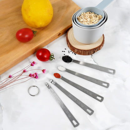 Stackable Measuring Cups and Spoons Set with Lids