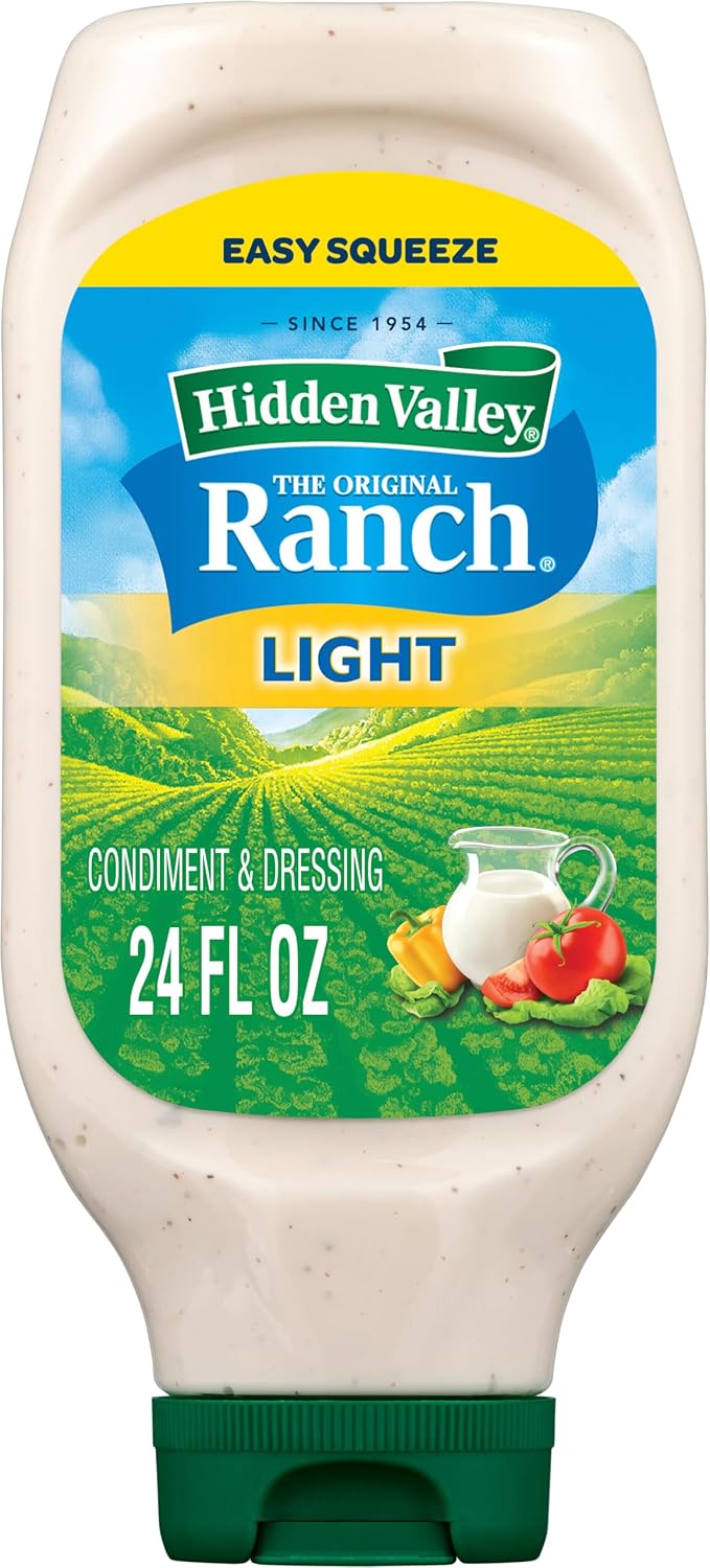 Light Ranch Condiment and Dressing, Easy Squeeze Bottle, 24 Fl Oz (Package May Vary)