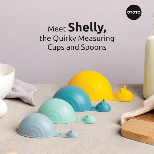 Measuring Spoons Set - Teaspoons for Dry & Liquid Ingredients, BPA-free & Dishwasher Safe, Funny Gifts, Baking Accessories, Unique Kitchen Gadgets (Shelly)