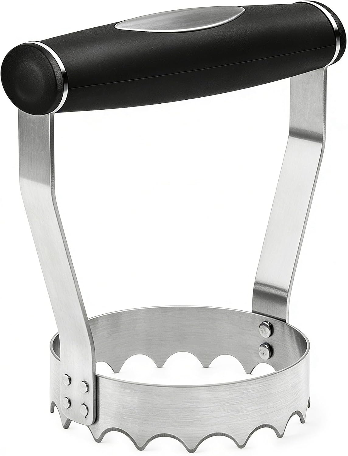 Serrated Hand Chopper for Kitchen, Metal Food Chopper Manual Hand