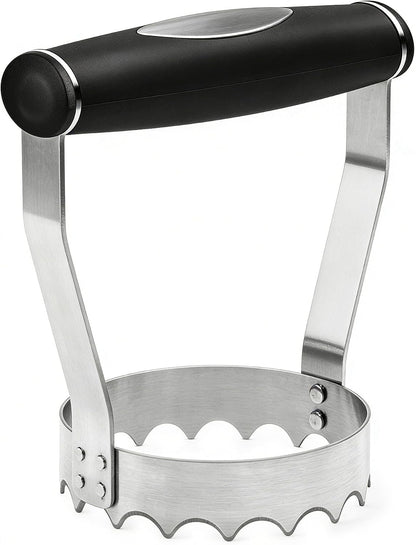 Serrated Hand Chopper for Kitchen, Metal Food Chopper Manual Hand