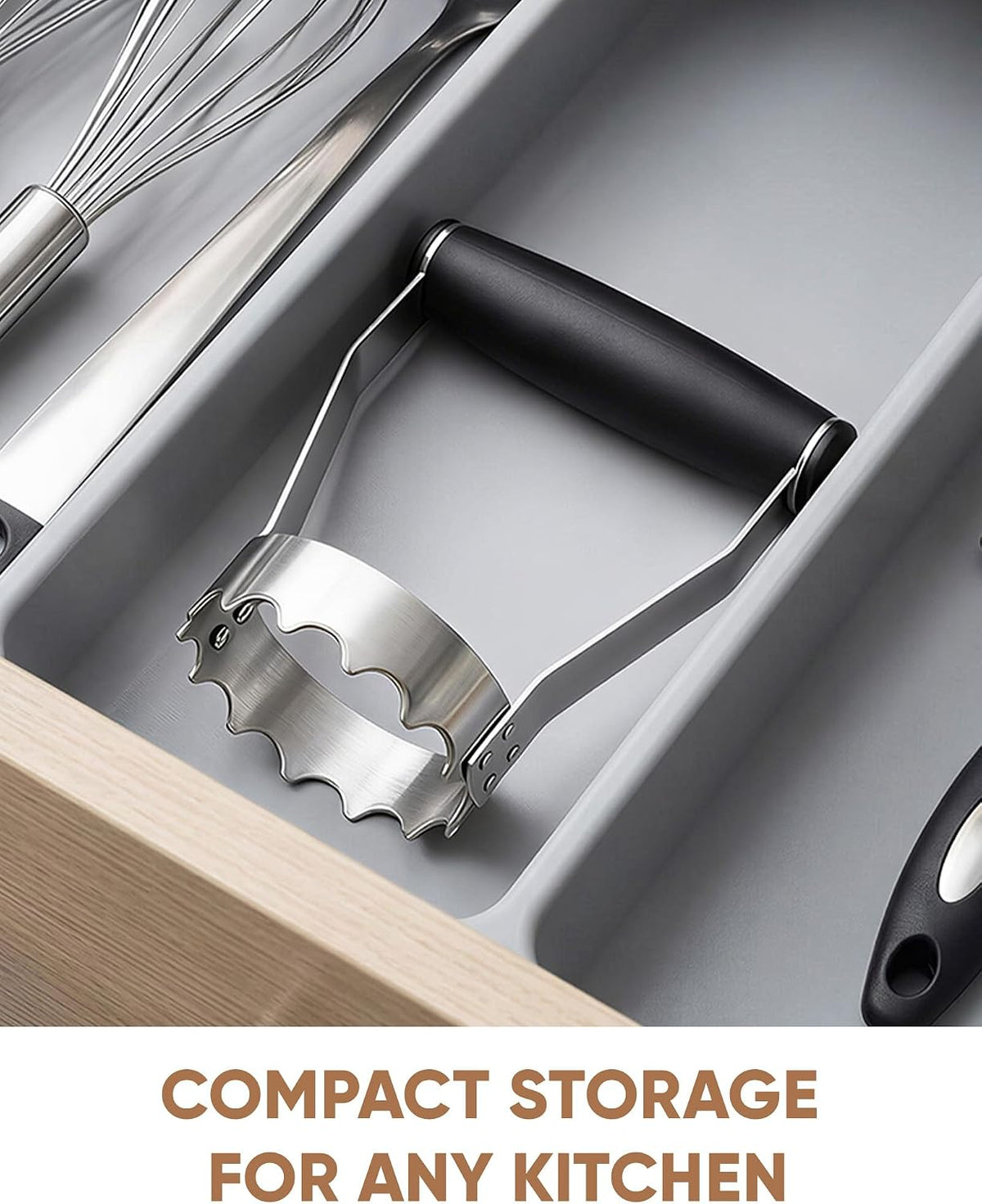 Serrated Hand Chopper for Kitchen, Metal Food Chopper Manual Hand