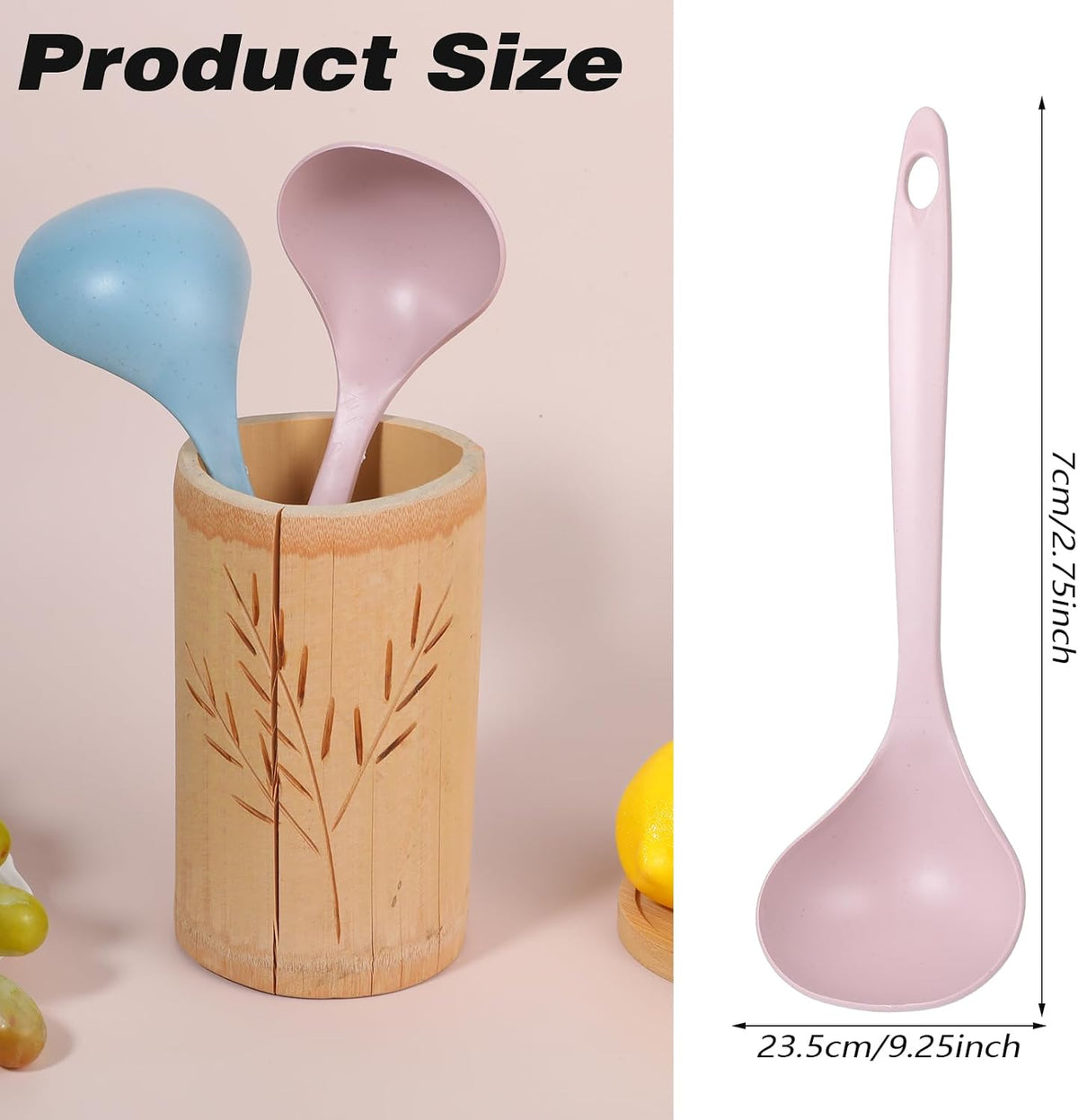 4Pcs Small Soup Spoon PP Ladle Spoon Cooking and Serving Spoons Soup Ladle Spoons Seamless for Cooking Heat Resistant Kitchen for Sauce Chili Gravy Canning Pouring