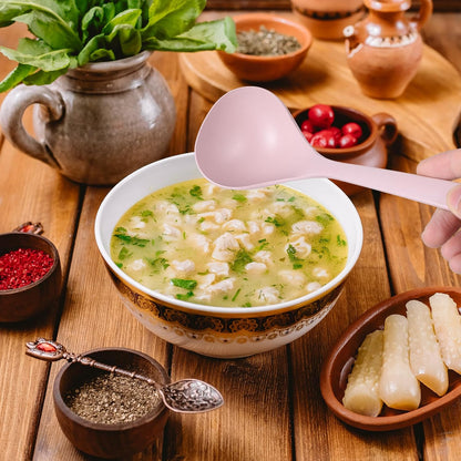 4Pcs Small Soup Spoon PP Ladle Spoon Cooking and Serving Spoons Soup Ladle Spoons Seamless for Cooking Heat Resistant Kitchen for Sauce Chili Gravy Canning Pouring