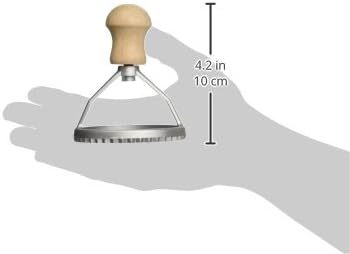 Aluminum Round Ravioli Stamp with Beechwood Handle, 3-Inch