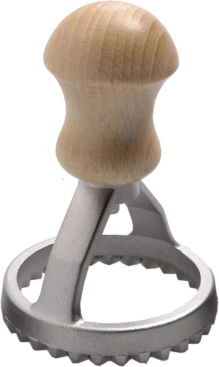 Aluminum Round Ravioli Stamp with Beechwood Handle, 3-Inch