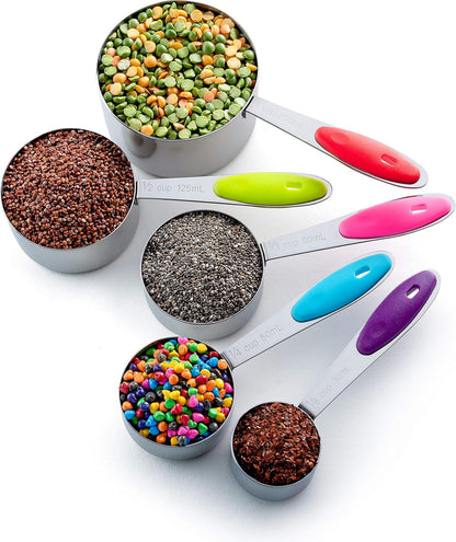 Stainless Steel Measuring Cups Set of 6, Nesting Design
