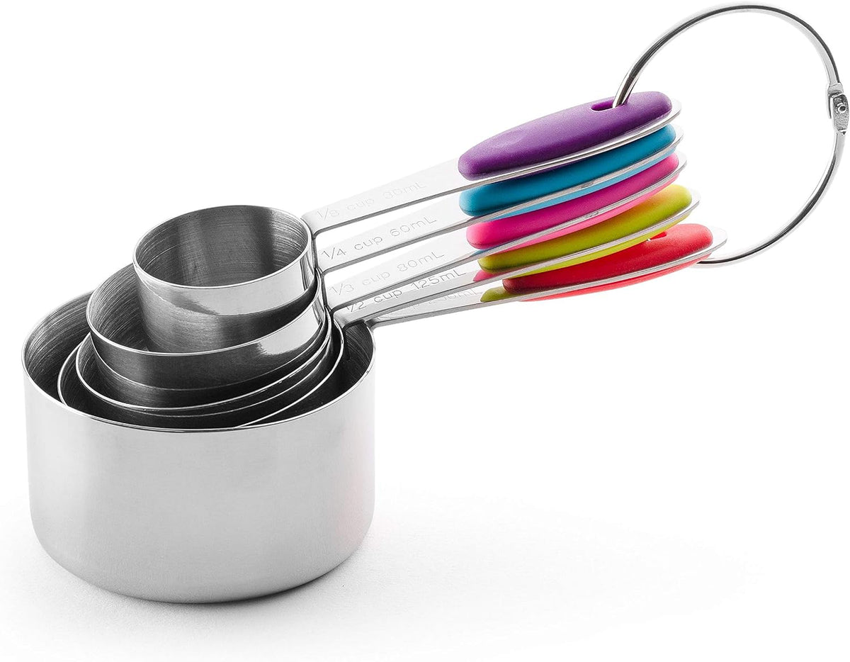 Stainless Steel Measuring Cups Set of 6, Nesting Design