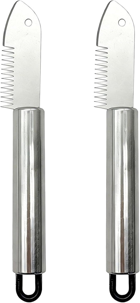 2-Piece Stainless Steel Multi-Purpose Julienne Peeler, Green Onion Shredder, Herb Cutter - Quick Shredding for Kitchen Dining - Vegetable Slicer, Cooking Tools, Easy to Use