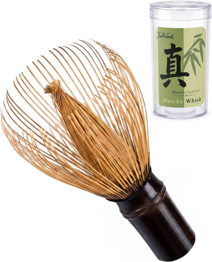 Matcha Whisk Set, Ceramic Matcha Set Includes Matcha Bowl and Matcha Whisk | Holder, Spout, Bamboo Scoop, Sifter and Tea Towel - 6 Pcs Matcha Kit Gift for Matcha Lovers Beginners