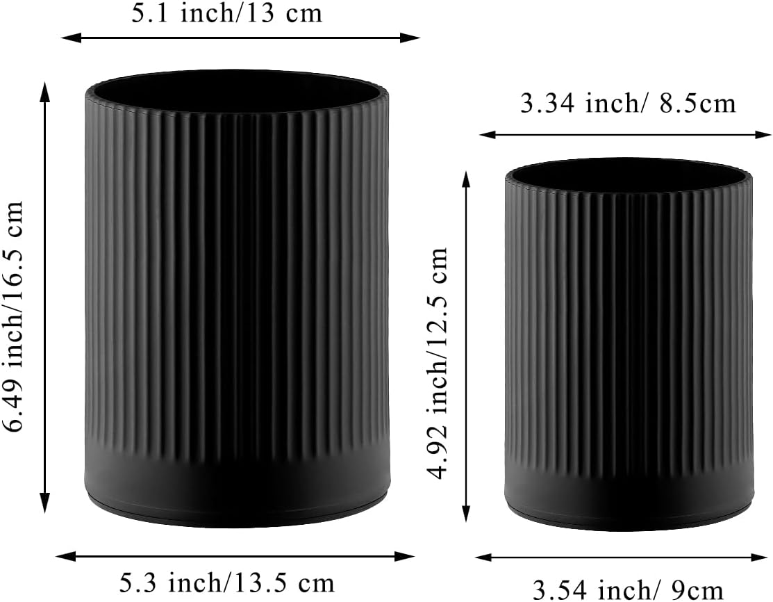 Cooking Utensils Holder 2pcs, 360° Rotating Heavy Duty Plastic Kitchen Utensil Holder for Countertop, The Small Utensil Crock for Cutlery Silverware, Tooth Brush, Desk Pencil Pen