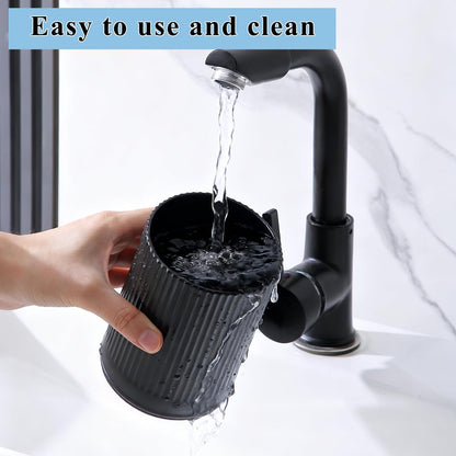 Cooking Utensils Holder 2pcs, 360° Rotating Heavy Duty Plastic Kitchen Utensil Holder for Countertop, The Small Utensil Crock for Cutlery Silverware, Tooth Brush, Desk Pencil Pen