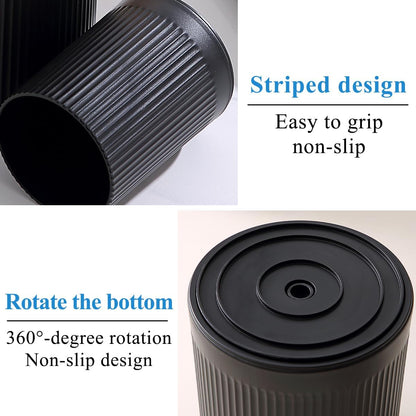 Cooking Utensils Holder 2pcs, 360° Rotating Heavy Duty Plastic Kitchen Utensil Holder for Countertop, The Small Utensil Crock for Cutlery Silverware, Tooth Brush, Desk Pencil Pen