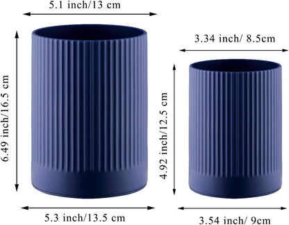 Cooking Utensils Holder 2pcs, 360° Rotating Heavy Duty Plastic Kitchen Utensil Holder for Countertop, The Small Utensil Crock for Cutlery Silverware, Tooth Brush, Desk Pencil Pen