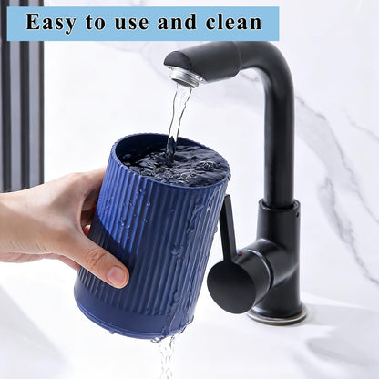 Cooking Utensils Holder 2pcs, 360° Rotating Heavy Duty Plastic Kitchen Utensil Holder for Countertop, The Small Utensil Crock for Cutlery Silverware, Tooth Brush, Desk Pencil Pen
