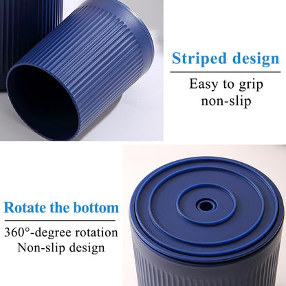 Cooking Utensils Holder 2pcs, 360° Rotating Heavy Duty Plastic Kitchen Utensil Holder for Countertop, The Small Utensil Crock for Cutlery Silverware, Tooth Brush, Desk Pencil Pen