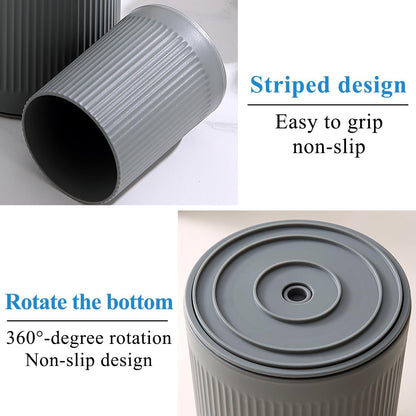 Cooking Utensils Holder 2pcs, 360° Rotating Heavy Duty Plastic Kitchen Utensil Holder for Countertop, The Small Utensil Crock for Cutlery Silverware, Tooth Brush, Desk Pencil Pen
