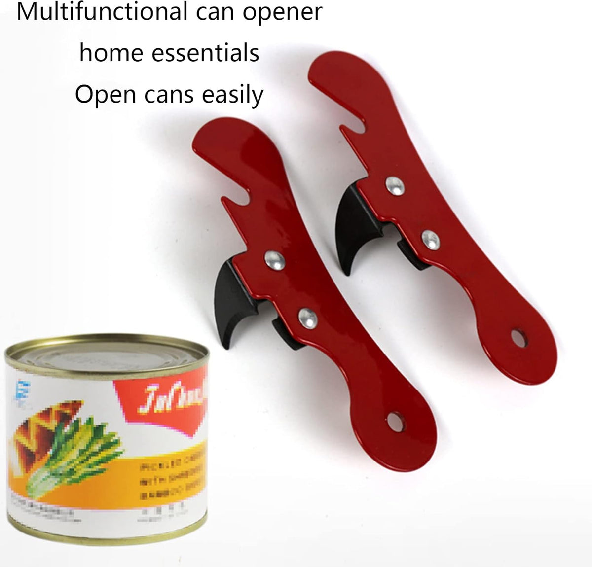Stainless Steel Manual Can Opener Comfort Good Grip Tin Jar Bottle Cans Opener Tools For Canning/Beer 9.8x2cm Can Opener Manual Metal Kitchen