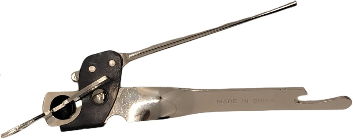 Classic Compact Hand Held Metal Manual Can Opener with Built-In Bottle Top Remover (1)