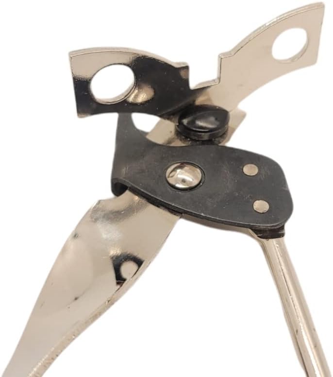 Classic Compact Hand Held Metal Manual Can Opener with Built-In Bottle Top Remover (1)