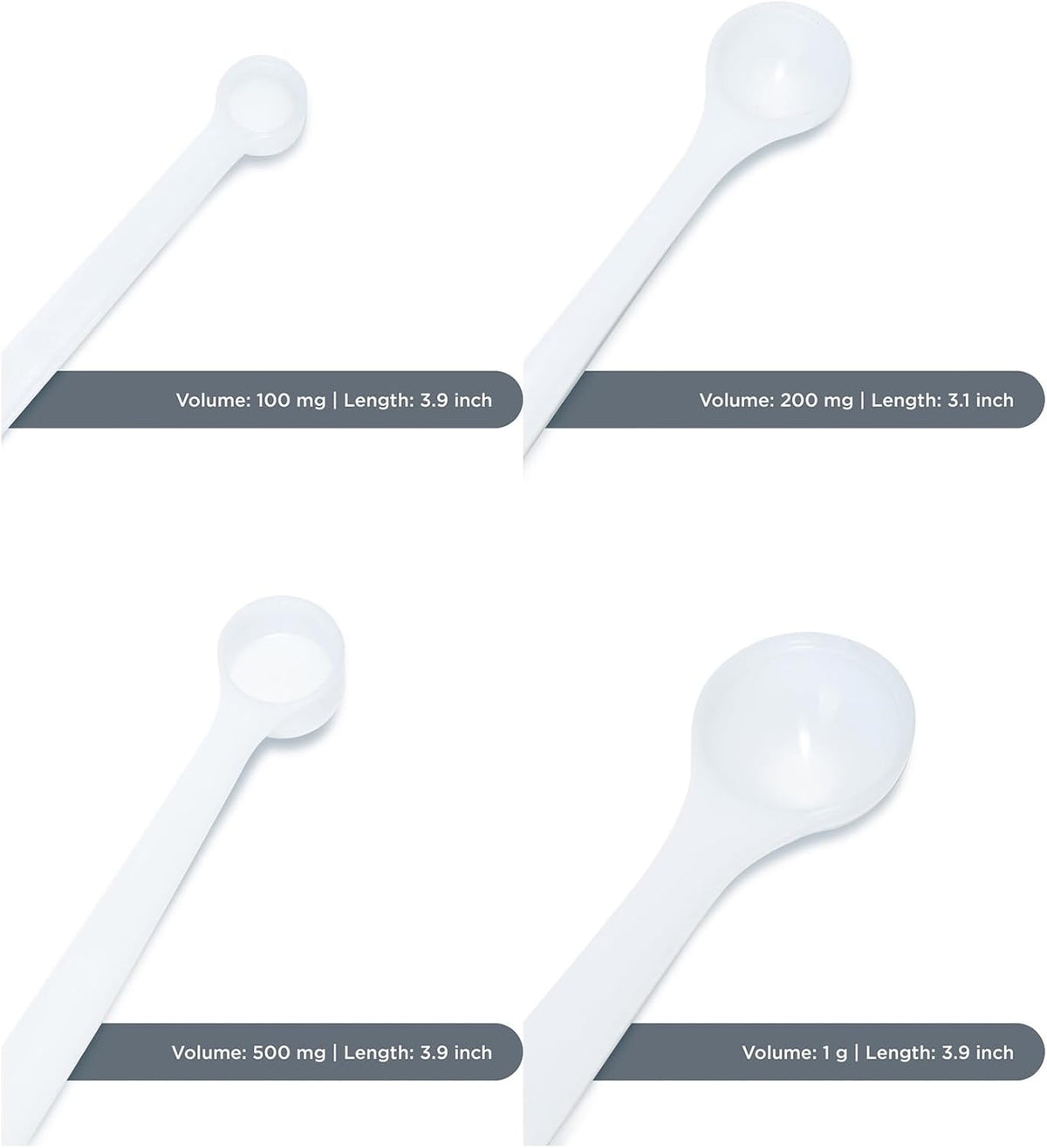 Dosing spoon | milligram measuring spoons set of 7 | exact dosing from 6 mg to 1g | mg measuring spoons for powder