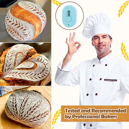 Extractable & Magnetic Bread Lame Dough Scoring Tool,Sourdough Scoring Tools,Bread Dough Cutter Slashing Razor Tool,5 Razor Blades,Bread Baking & Making Tools Supplies Accessories