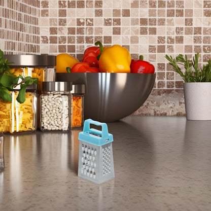 6 pcs Mini Cheese Grater Stainless Steel Handheld Small Box Grater with 4-Side Fine Grating Shredding and Slicing for Cheese Ginger Potatoes Vegetables Compact Kitchen Tool
