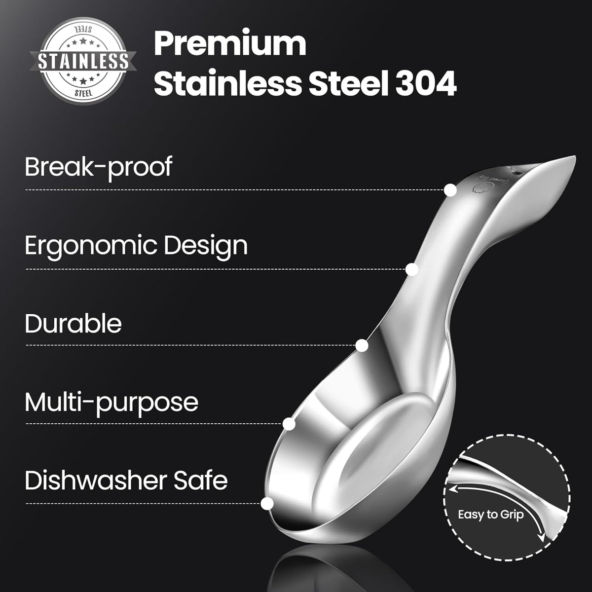 Stainless Steel Spoon Rest for Stove Top, Break-Proof Design | Fits Various Spoon Sizes, Mirror-Polished Elegant Finish, Tapas Dish, Dishwasher Safe, 5-Year Warranty