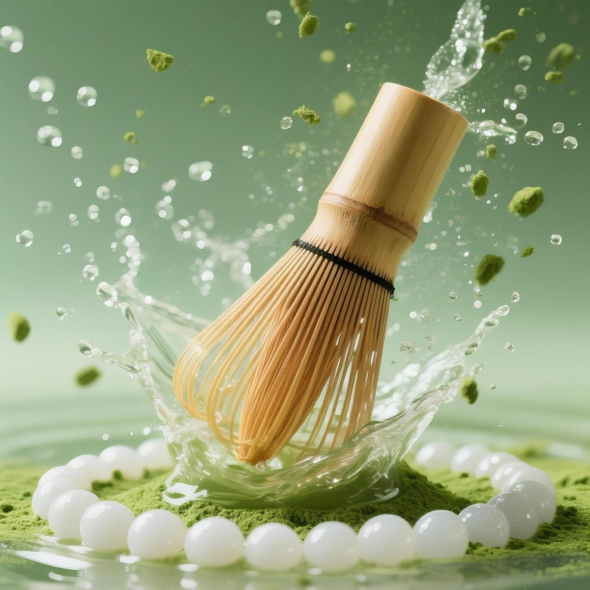 Matcha Whisk Set, 7 Pcs Matcha Kit with Bamboo Tools, Bamboo Design Matcha Bowl, Holder, Scoop, Scoop Rest, Sifter and Tea Towel for Matcha Lovers