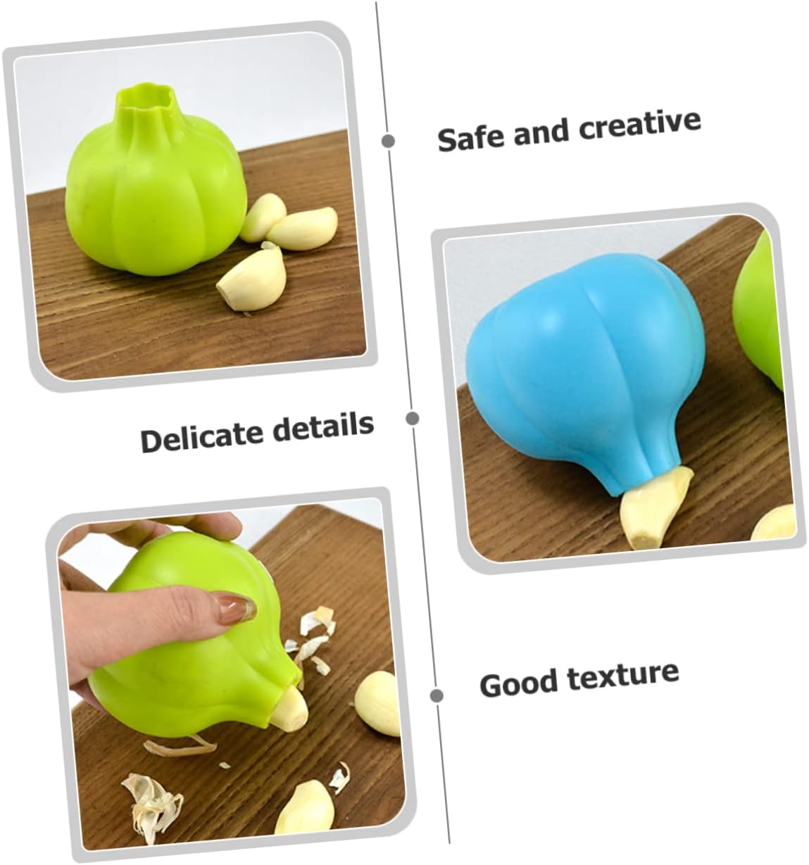2pcs Silicone Garlic Peelers, Portable Garlic Shape Kitchen Tools