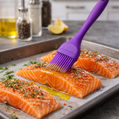 Silicone Basting Brush for BBQ, Cooking & Baking – Heat Resistant Food Grade Silicone Pastry Brush for Grilling, Oil, Butter & Sauce Brush for Kitchen