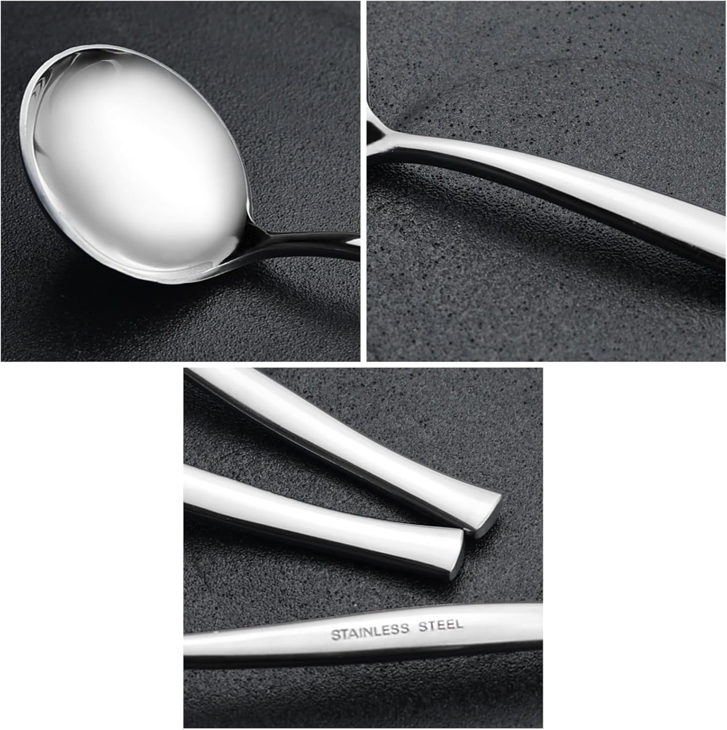 Stainless Steel Gravy Ladle Spoons, Small Soup Ladles, 8-Pack | Mini Serving Ladles for Gravy, Sauces, Soup, Polished Rust-Resistant Metal, Easy to Clean for Kitchen and Buffet