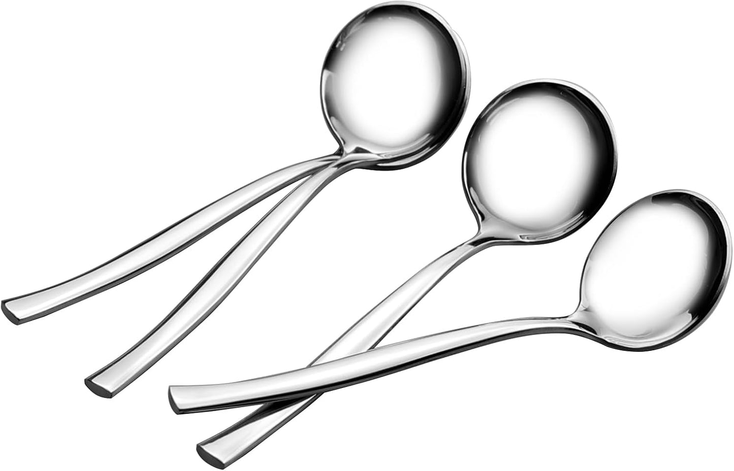 Stainless Steel Gravy Ladle Spoons, Small Soup Ladles, 8-Pack | Mini Serving Ladles for Gravy, Sauces, Soup, Polished Rust-Resistant Metal, Easy to Clean for Kitchen and Buffet