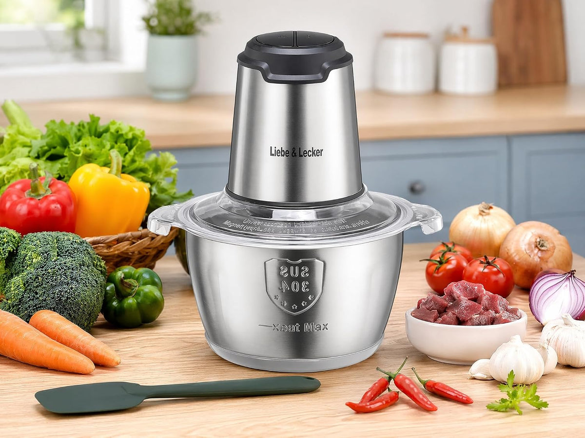 Electric Food Chopper, 350W Food Processor with 8-Cup Bowl