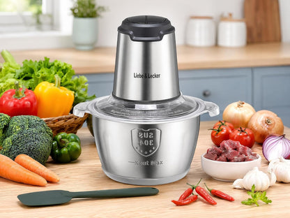 Electric Food Chopper, 350W Food Processor with 8-Cup Bowl