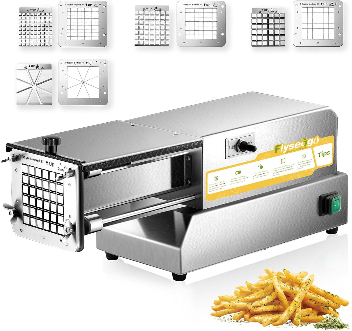 Commercial French Fry Cutter Stainless Steel with 4 Blades
