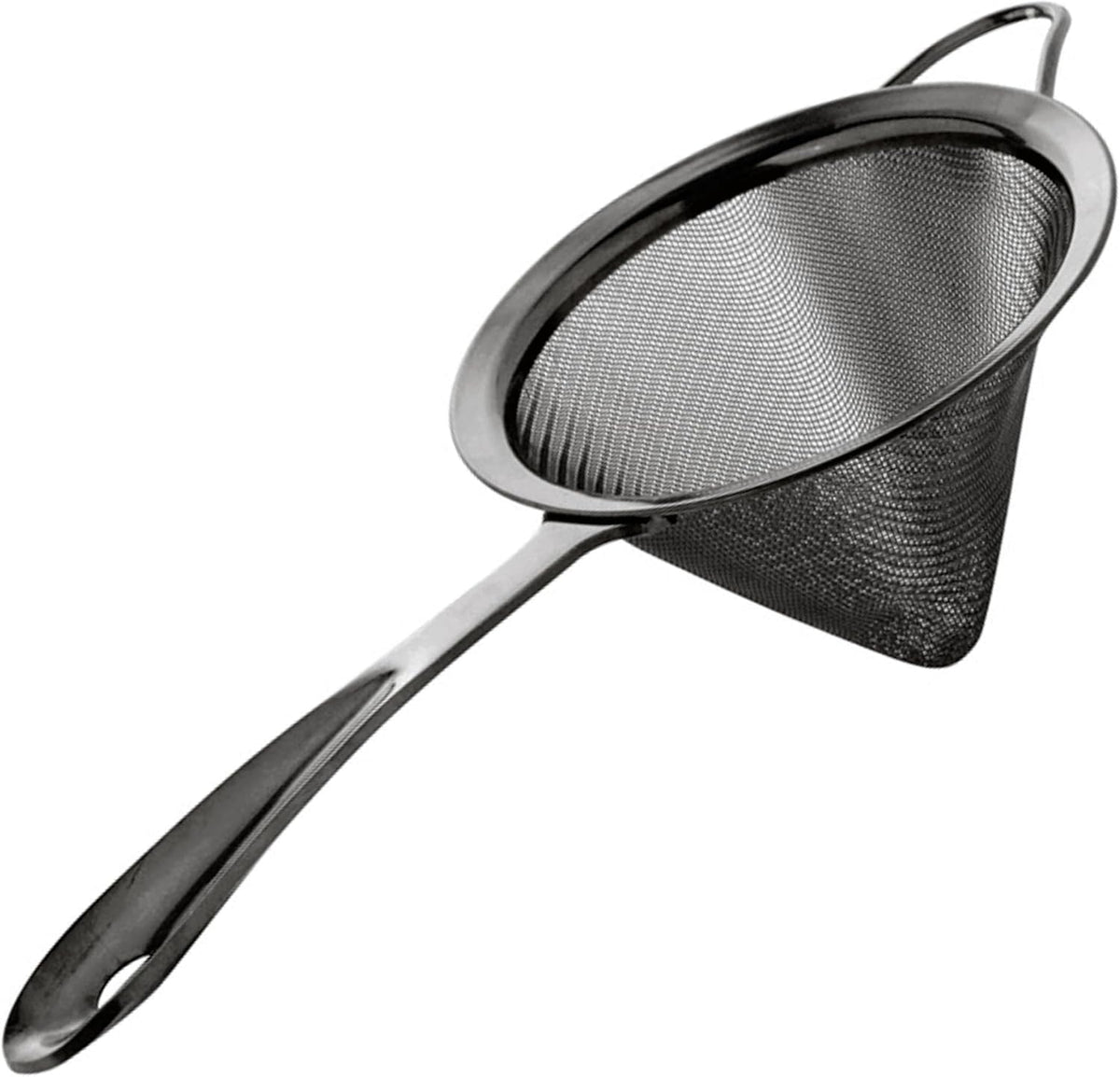 Fine Mesh Cocktail Strainer, 304 Conical Sieve, Silver Finish