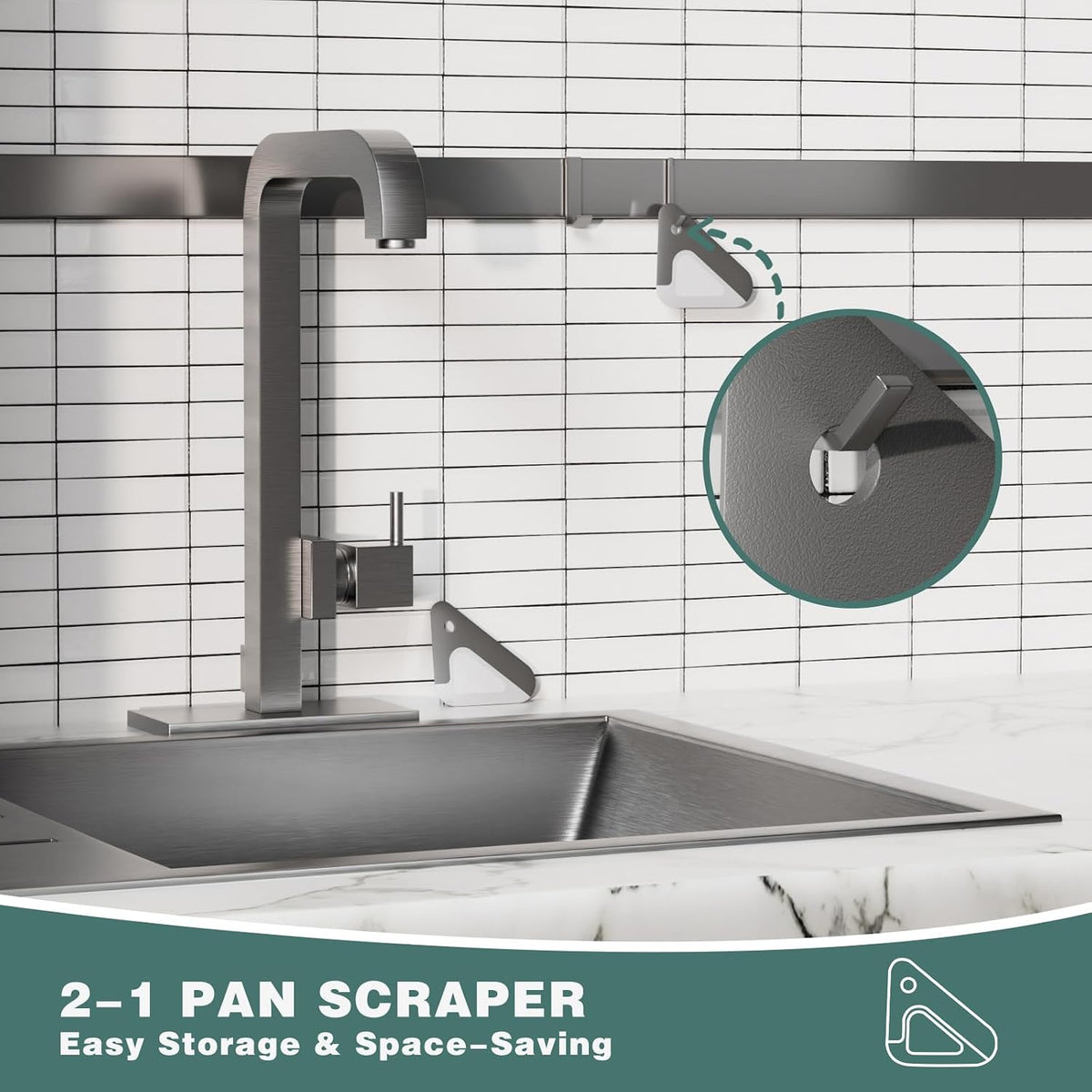 Food Scraper Dish Scraper for Cast Iron Skillets, Cookware, Pans and Pots