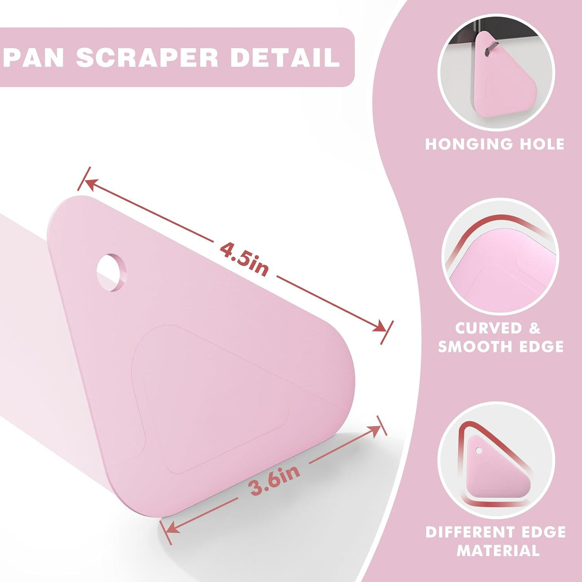 Food Scraper Dish Scraper for Cast Iron Skillets, Cookware, Pans and Pots