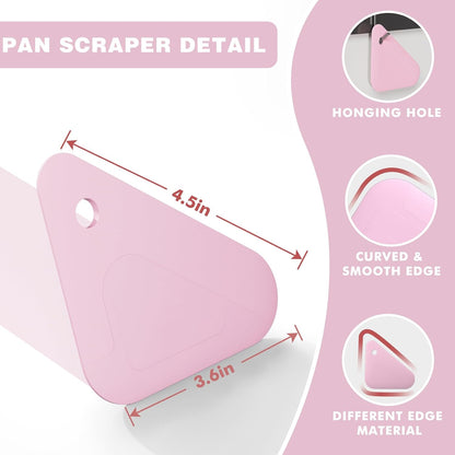 Food Scraper Dish Scraper for Cast Iron Skillets, Cookware, Pans and Pots