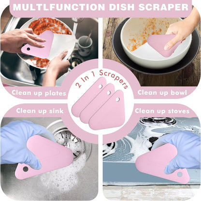 Food Scraper Dish Scraper for Cast Iron Skillets, Cookware, Pans and Pots
