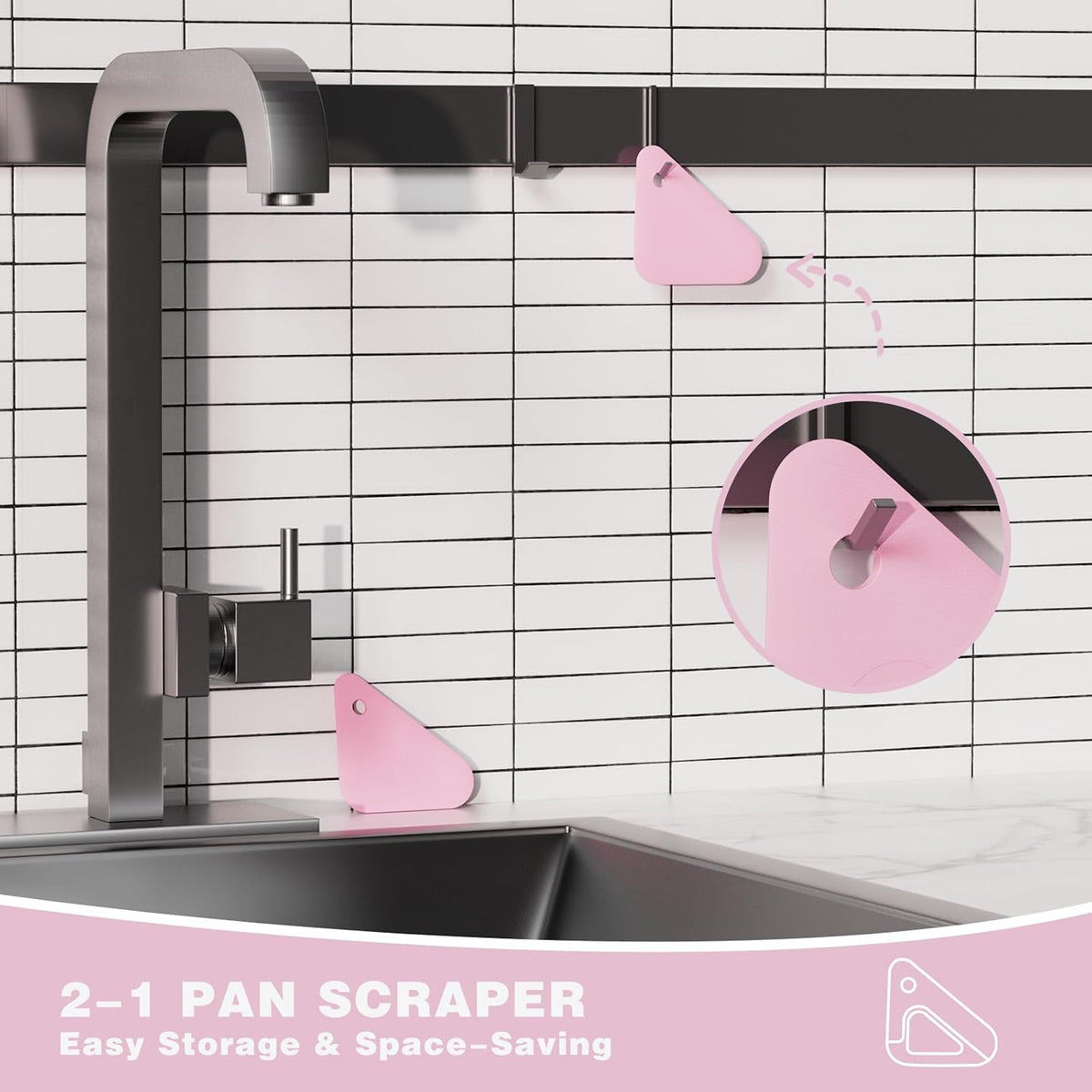 Food Scraper Dish Scraper for Cast Iron Skillets, Cookware, Pans and Pots