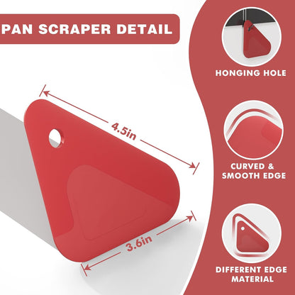 Food Scraper Dish Scraper for Cast Iron Skillets, Cookware, Pans and Pots
