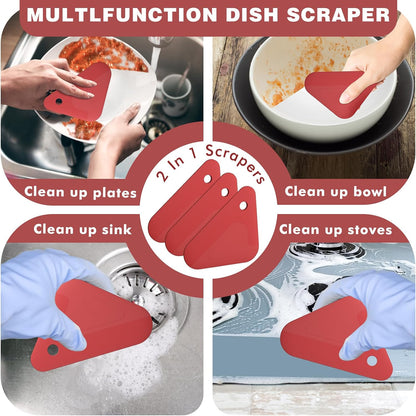 Food Scraper Dish Scraper for Cast Iron Skillets, Cookware, Pans and Pots
