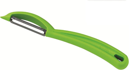 Straight/Serrated Swiss Swivel Peeler, Set of 2, Green/Red