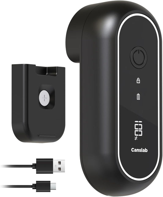 Turbo Rechargeable Electric Can Opener, LED Battery Life Display | Smart Auto Stop Can Opener for Seniors, Safe Touchable Smooth Edge, One Touch Hands-free Operation, Wall-mountable, Black