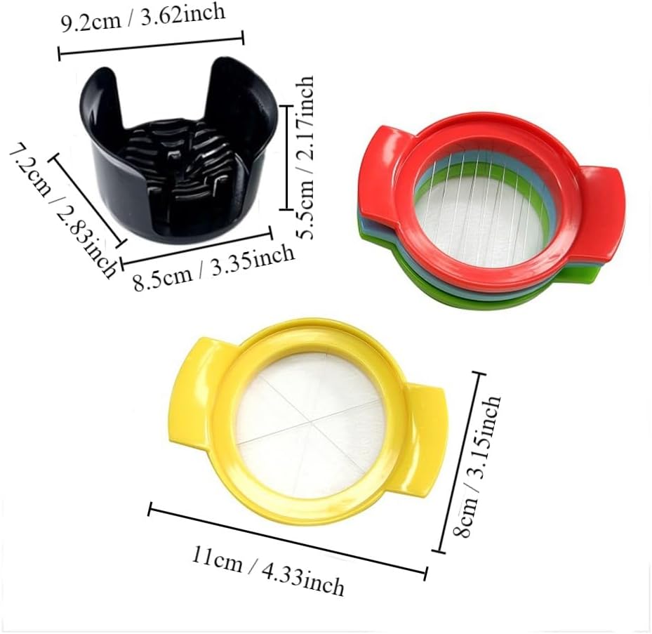 4 In 1 Multipurpose Egg Slicer,Easy to Use,Muti-color Plastic Egg Dicer,Practical Fruit Dicer Fruit Slicer for Slicing Strawberries Kiwifruit
