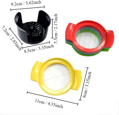 4 In 1 Multipurpose Egg Slicer,Easy to Use,Muti-color Plastic Egg Dicer,Practical Fruit Dicer Fruit Slicer for Slicing Strawberries Kiwifruit