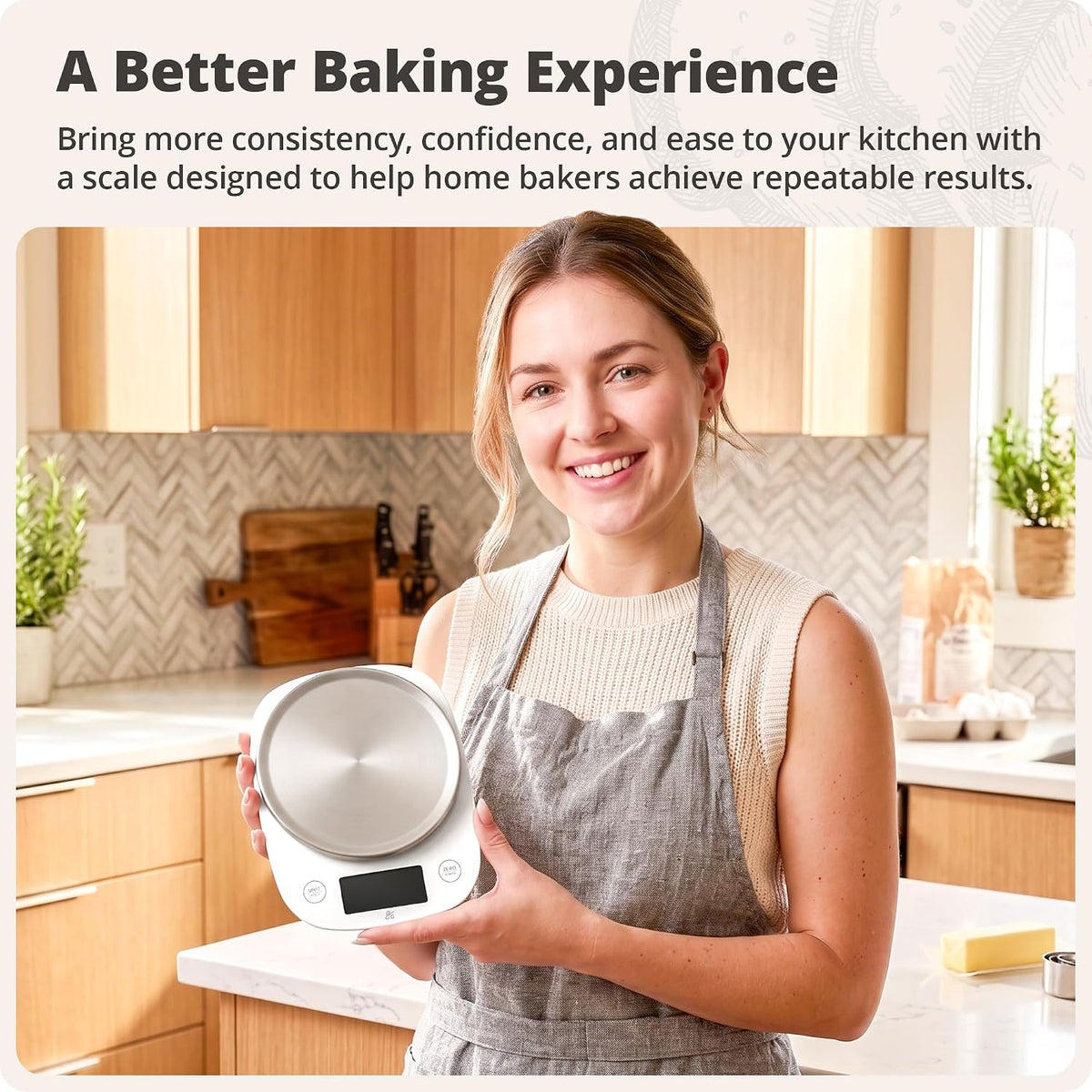 Digital Kitchen Scale for Baking, Sourdough, 11lb Capacity